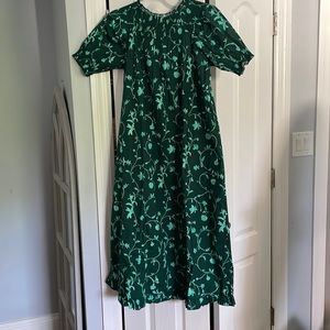 NWT Hill House M The Caroline Nap Dress in Green Botanical